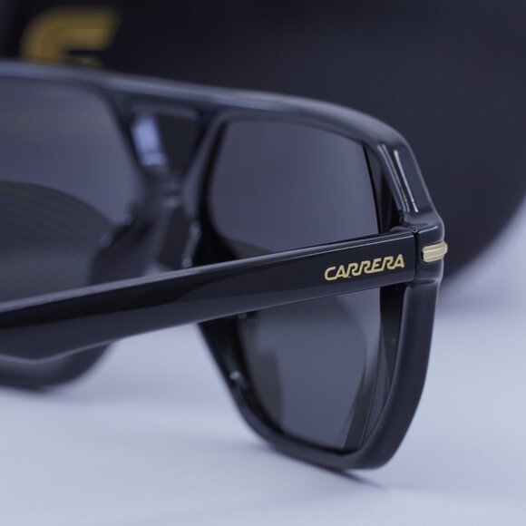 Carrera 302/S/N 02M2 M9 Aviator Sunglasses - Black/Grey Polarized - Picture 5 of 10